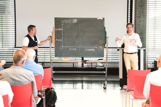 Krogerus & Tschäpeler arbeiten mit der guten, alten Kreidetafel