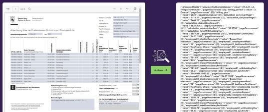 Die eingereichten Quellensteuerangaben werden eingelesen und in maschinenlesbare Daten umgewandelt. Der Mensch muss nur noch dort intervenieren, wo eine Unleserlichkeit oder Unklarheit besteht. 